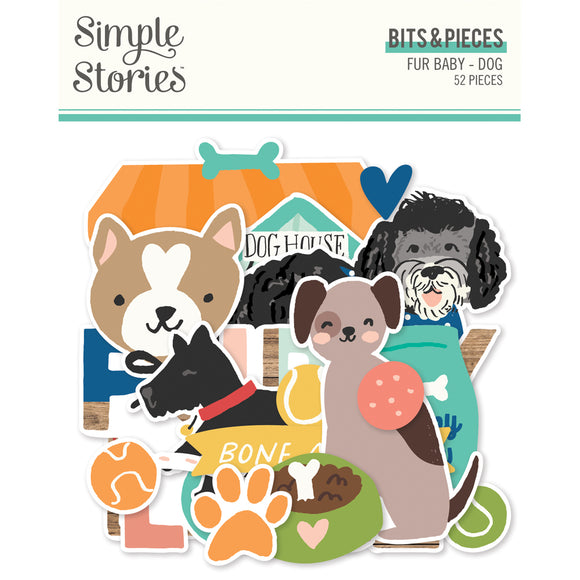 Simple Stories Bits & Pieces - Fur Baby - Dog - Icons