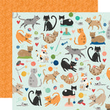 Simple Stories Papers - Fur Baby - Cat - Here Kitty Kitty - 2 Sheets