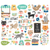 Simple Stories Bits & Pieces - Fur Baby - Cat - Icons