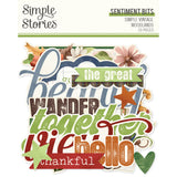 Simple Stories Bits & Pieces - Simple Vintage - Woodlands - Sentiments
