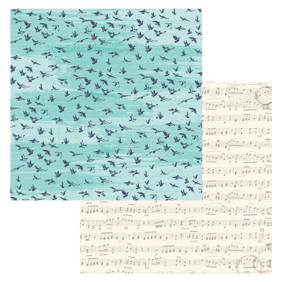 Bo Bunny Papers - Beautiful Things - Fly Away - 2 Sheets
