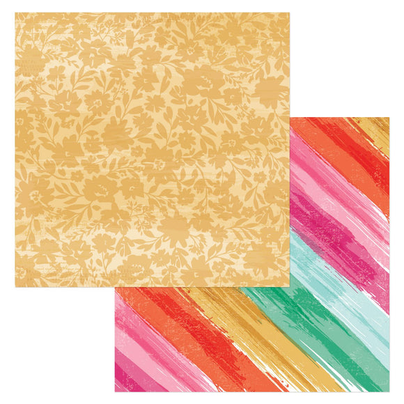 Bo Bunny Papers - Beautiful Things - Blooms - 2 Sheets