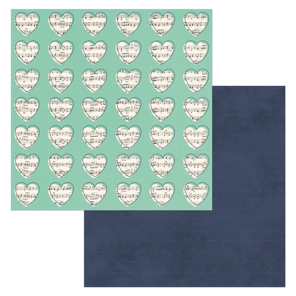 Bo Bunny Papers - Beautiful Things - Noted - 2 Sheets
