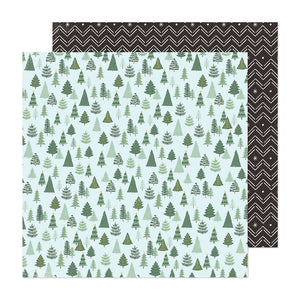Crate Paper Papers - Mittens and Mistletoe - 'Round the Tree - 2 Sheets