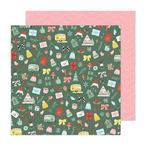 Crate Paper Papers - Mittens and Mistletoe - Make It Merry - 2 Sheets
