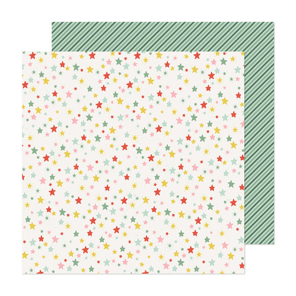 Crate Paper Papers - Mittens and Mistletoe - All Is Bright - 2 Sheets