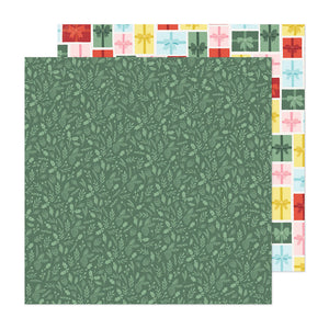 Crate Paper Papers - Mittens and Mistletoe - Evergreen - 2 Sheets