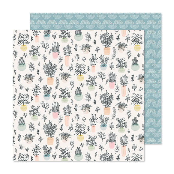 Crate Paper Papers - Gingham Garden - Greenhouse - 2 Sheets