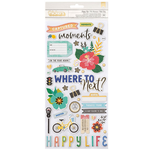 Vicki Boutin Thickers 3D Stickers - Where to Next - Happy Life