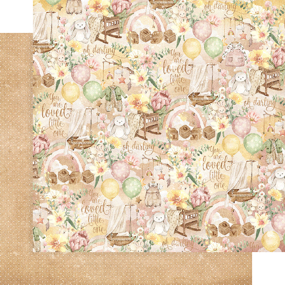Graphic 45 Papers - Little One - Oh Darling - 2 Sheets