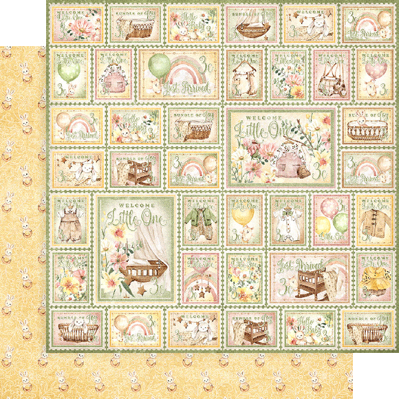 Graphic 45 Papers - Little One - Just Arrived - 2 Sheets