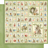 Graphic 45 Papers - Hip Hip Hooray - Lots of Love - 2 Sheets