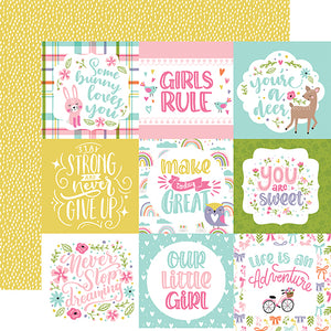 Echo Park Cut-Outs - All About a Girl - 4x4 Journaling Cards