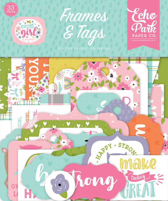 Echo Park Frames & Tags Die-Cuts - All About a Girl