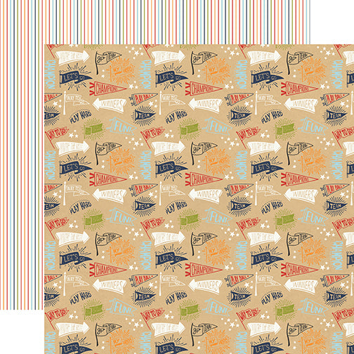 Echo Park Papers - All Boy - Team Flags - 2 Sheets