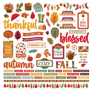 Photo Play 12x12 Cardstock Stickers - Autumn Vibes