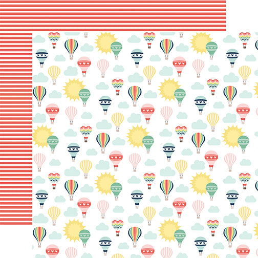 Echo Park Papers - Away We Go - Hot Air Balloon Ride - 2 Sheets
