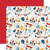 Echo Park Papers - Birthday Boy - Puppy Party - 2 Sheets
