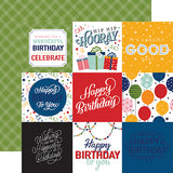 Echo Park Cut-Outs - Birthday Salutations - 4x4 Journaling Cards