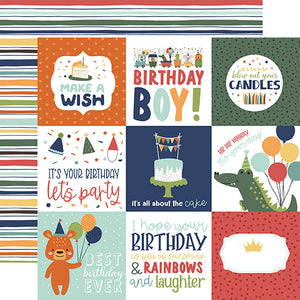 Echo Park Cut-Outs - A Birthday Wish - Boy - 4x4 Journaling Cards
