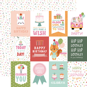 Echo Park Cut-Outs - A Birthday Wish - Girl - 3x4 Journaling Cards