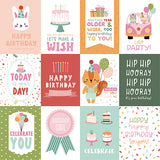 Echo Park Cut-Outs - A Birthday Wish - Girl - 3x4 Journaling Cards