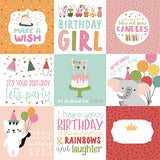 Echo Park Cut-Outs - A Birthday Wish - Girl - 4x4 Journaling Cards