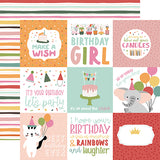 Echo Park Cut-Outs - A Birthday Wish - Girl - 4x4 Journaling Cards