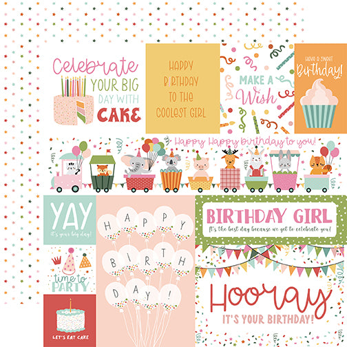 Echo Park Cut-Outs - A Birthday Wish - Girl - Multi Journaling Cards