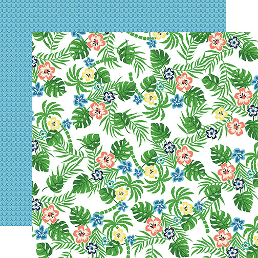 Carta Bella Papers - Beach Party - Tropical Flowers - 2 Sheets