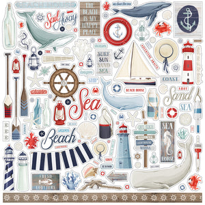 Carta Bella 12x12 Cardstock Stickers - By the Sea - Elements