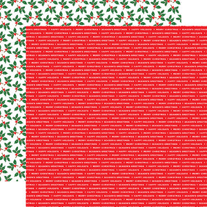 Carta Bella Papers - Christmas Cheer - Season's Greetings - 2 Sheets