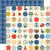 Carta Bella Papers - School Days - School Circles - 2 Sheets