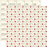 Carta Bella Papers - School Days - Apples and ABCs - 2 Sheets