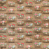 Carta Bella Papers - Farmhouse Market - Baskets - 2 Sheets
