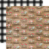 Carta Bella Papers - Farmhouse Market - Baskets - 2 Sheets