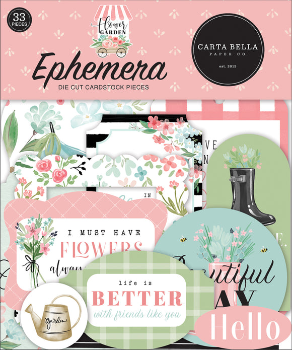 Carta Bella Ephemera Die-Cuts - Flower Garden