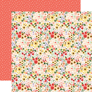 Carta Bella Papers - Homemade - Sweet Floral - 2 Sheets