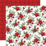 Carta Bella Papers - Home for Christmas - Fa La La Floral - 2 Sheets