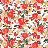 Carta Bella Papers - Christmas Floral - Joyful Large Floral - 2 Sheets