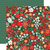 Carta Bella Papers - Christmas Floral - Joyful Medium Floral - 2 Sheets