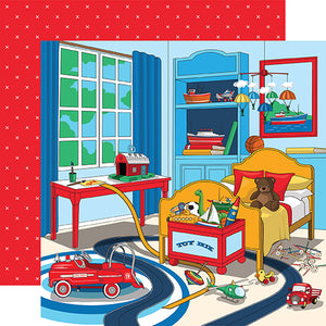 Carta Bella Papers - Little Boy - Play Room - 2 Sheets