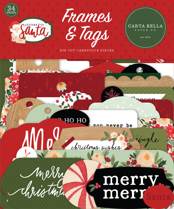 Carta Bella Frames & Tags Die-Cuts - Letters to Santa