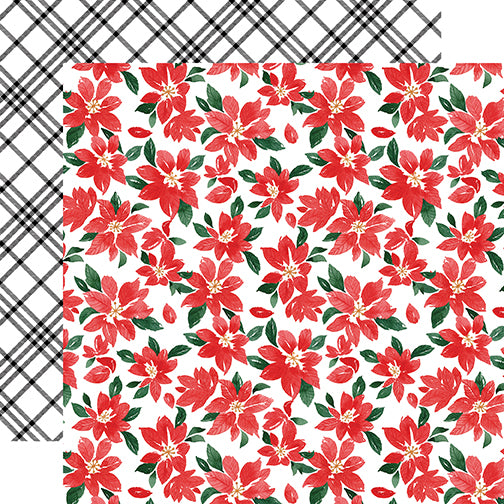 Carta Bella Papers - Christmas Floral - Merry Medium Floral - 2 Sheets