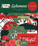 Carta Bella Ephemera Die-Cuts - Christmas Floral - Merry