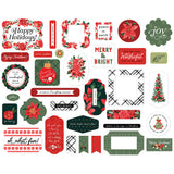 Carta Bella Ephemera Die-Cuts - Christmas Floral - Merry