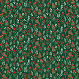 Carta Bella Papers - Christmas Floral - Peaceful Stems - 2 Sheets