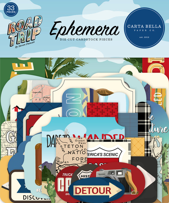 Carta Bella Ephemera Die-Cuts - Road Trip