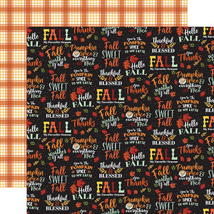 Carta Bella Papers - Welcome Autumn - Fall Sweet Fall - 2 Sheets