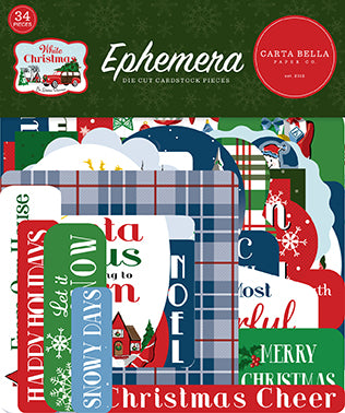 Carta Bella Ephemera Die-Cuts - White Christmas